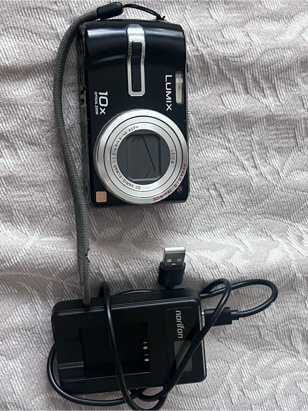Umi Lumix Black Compact Digital Camera with Silver Lens Trim